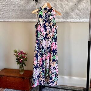 Blue Floral Donna Ricco NY Long Dress